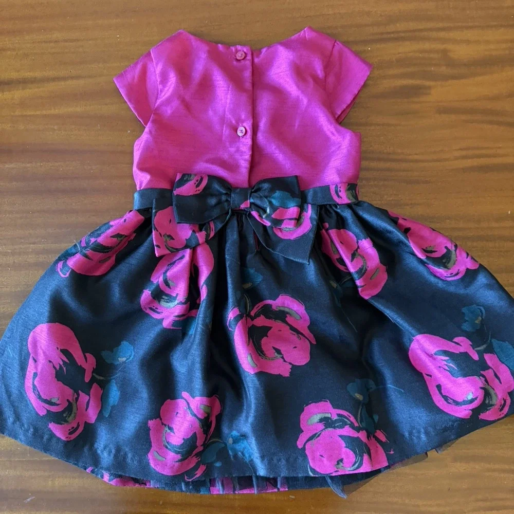 Lot of 2 Gymboree Dressed Up Dresses Girls‎ 2T Holiday Floral Blue Green, Black